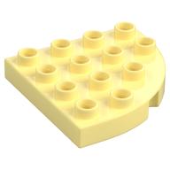 Duplo Plate Round Corner 4 × 4 Bright Light Yellow