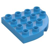 Duplo Plate Round Corner 4 × 4 Dark Azure