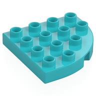 Duplo Platte rund Ecke 4 × 4