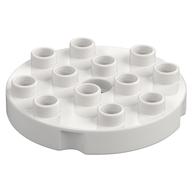 Duplo Plate Round 4 × 4 White
