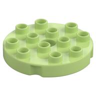 Duplo Plate Round 4 × 4 Yellowish Green