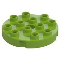 Duplo Plate Round 4 × 4 Lime