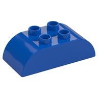 Duplo Brick 2 × 4 Curved Top Blue