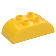 Duplo Brick 2 × 4 Curved Top Yellow