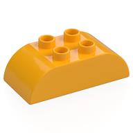 Duplo Brick 2 × 4 Curved Top Bright Light Orange