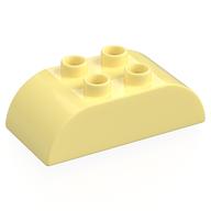 Duplo Brick 2 × 4 Curved Top Bright Light Yellow