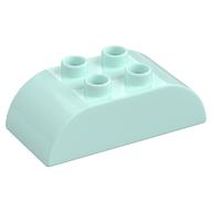 Duplo Brick 2 × 4 Curved Top Light Aqua