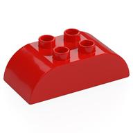 Duplo Stein 2 × 4 gebogen oben