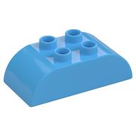 Duplo Brick 2 × 4 Curved Top Medium Blue