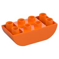 Duplo Stein 2 × 4 gebogen unten Orange