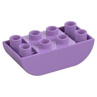 Duplo Brick 2 × 4 Curved Bottom Medium Lavender