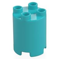 Duplo Stein rund 2 × 2 × 2 Mittelazur