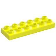 Duplo Plate 2 × 6 Vibrant Yellow