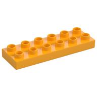 Duplo Plate 2 × 6 Bright Light Orange