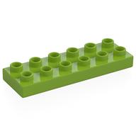Duplo Plate 2 × 6 Lime