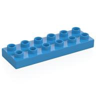 Duplo Platte 2 × 6 Dunkelazur