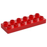 Duplo Platte 2 × 6 Rot