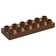 Duplo Plate 2 × 6 Reddish Brown