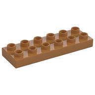 Duplo Plate 2 × 6 Medium Nougat