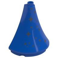 Duplo Building Roof Spire Half 4.5 × 2 × 4 with Silver Stars print Blau