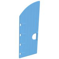 Duplo Door 1 × 3 1/2 × 6 2/3 with Curved Top and Open Handle - Castle Leuchtendes Hellblau