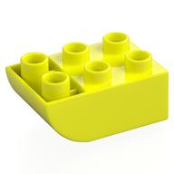 Duplo Brick 2 × 3 with Curved Bottom Vibrant Yellow