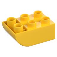 Duplo Brick 2 × 3 with Curved Bottom Yellow