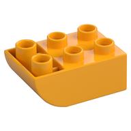 Duplo Brick 2 × 3 with Curved Bottom Bright Light Orange