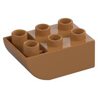 Duplo Brick 2 × 3 with Curved Bottom Medium Nougat