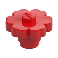 Pflanze, Blume 2 × 2 - rund [massiv Noppe] Rot
