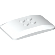 Brick Curved 6 × 4 × 2/3 Quad Curved with 2 × 2 Studs White