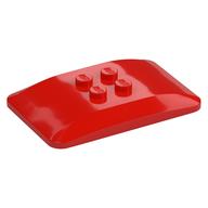 Brick Curved 6 × 4 × 2/3 Quad Curved with 2 × 2 Studs Red