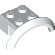 Wheel Arch, Mudguard 4 × 2 1/2 × 1 White