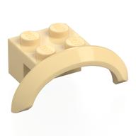 Wheel Arch, Mudguard 4 × 2 1/2 × 1 Tan