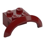 Wheel Arch, Mudguard 4 × 2 1/2 × 1 Dark Red