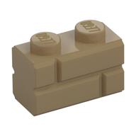 Brick Special 1 × 2 with Masonry Brick Profile Dunkelbeige