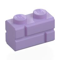 Brick Special 1 × 2 with Masonry Brick Profile Lavendel