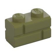 Brick Special 1 × 2 with Masonry Brick Profile Olivgrün