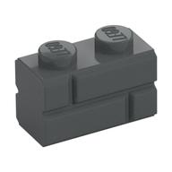 Brick Special 1 × 2 with Masonry Brick Profile Dark Bluish Gray