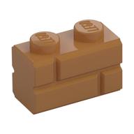 Brick Special 1 × 2 with Masonry Brick Profile Medium Nougat