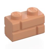 Brick Special 1 × 2 with Masonry Brick Profile Nougat