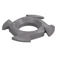 Ring 4 × 4 with 2 × 2 Opening and 4 Arrow Ends (Ninjago Spinner Crown) Flat Silver
