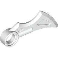Wing / Blade 1 × 4 with Pin Hole White