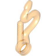 Equipment Whip Bent with Snake Head and Pin Hole Trans-Orange