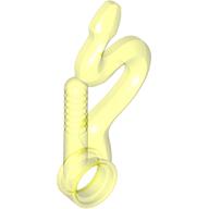 Equipment Whip Bent with Snake Head and Pin Hole Transparent-Neongrün