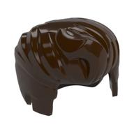 Hair Swept Back with Forelock Dark Brown