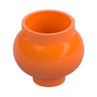 Minifig Pot Small with Handle Holders Orange
