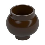 Minifig Pot Small with Handle Holders Dark Brown