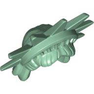 Hair and Headdress, Spiked Tiara (Lady Liberty) - Rubber Sandgrün
