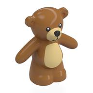 Animal, Bear / Teddy, Arms Down with Black Eyes, Nose and Mouth / Tan Belly Print